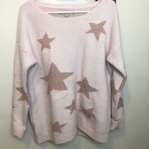 lOFT Pink Star Sweater
